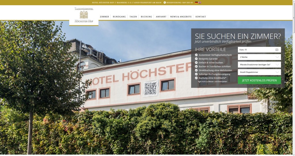 Tagungshotel Höchster Hof neue Homepage