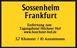 Sossenheim 3,7km 10 Autominuten bis Tagungshotel Höchster Hof